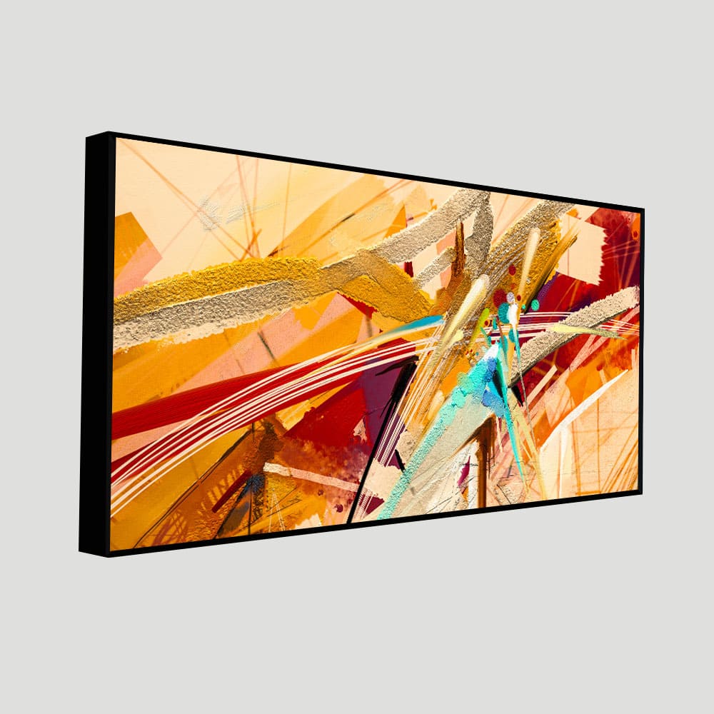 Abstract Colorful Oil Texture Canvas Wall Painting - Decor Smart
