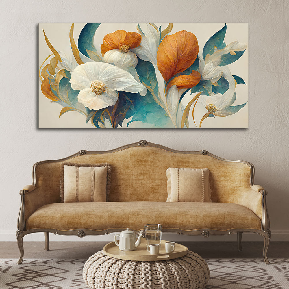 flowers painting on canvas