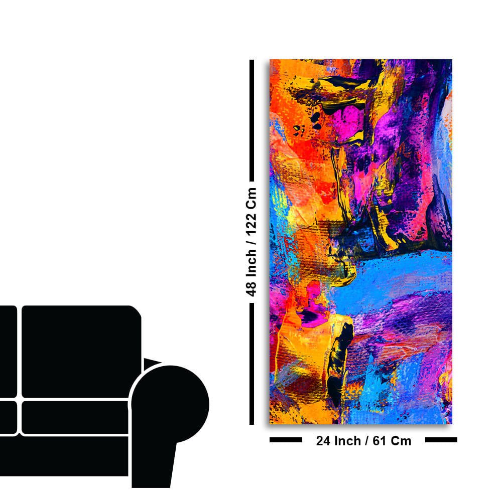 Abstract Colorful Texture Art Premium Canvas Wall Painting - Decor Smart