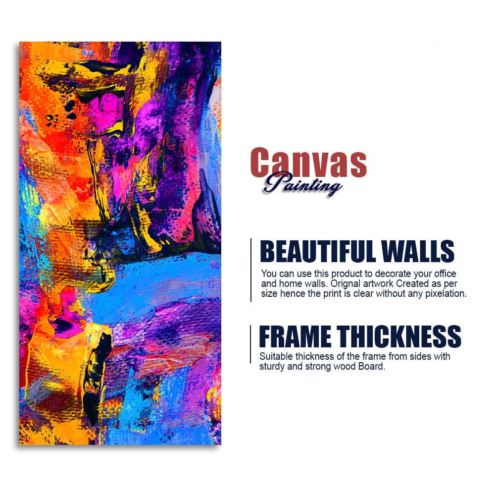 Abstract Colorful Texture Art Premium Canvas Wall Painting - Decor Smart