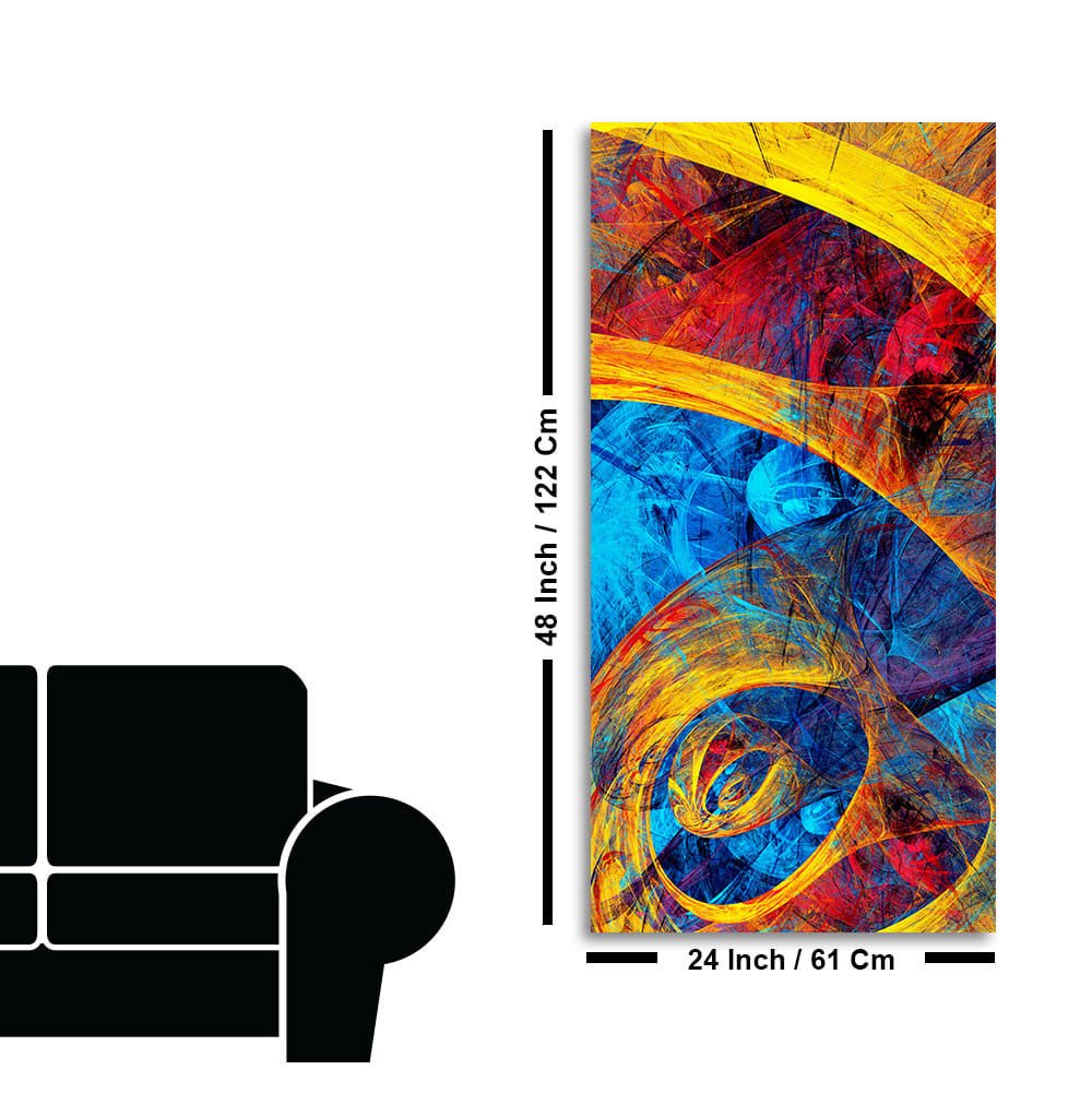Abstract Colorful Textured Art Canvas Wall Painting - Decor Smart