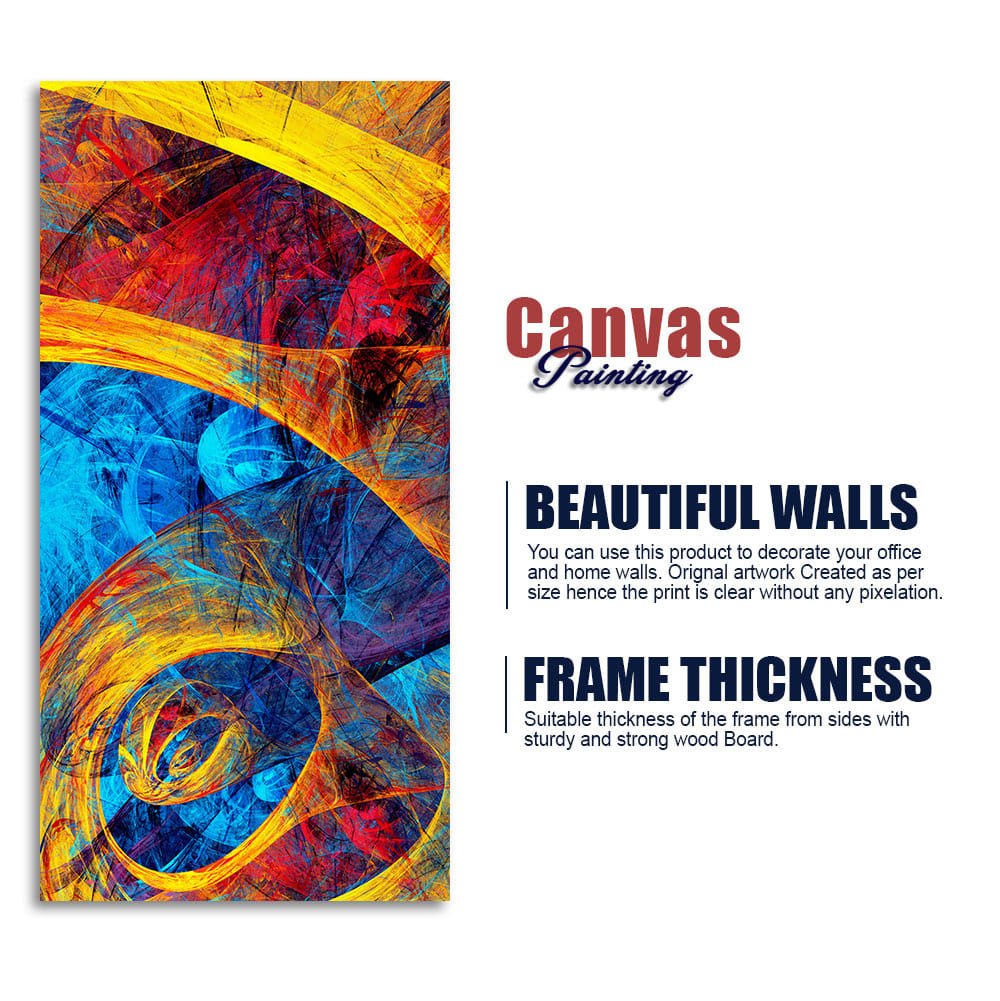 Abstract Colorful Textured Art Canvas Wall Painting - Decor Smart
