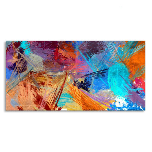 Abstract Colorful Textured Art Premium Canvas Wall Painting - Decor Smart