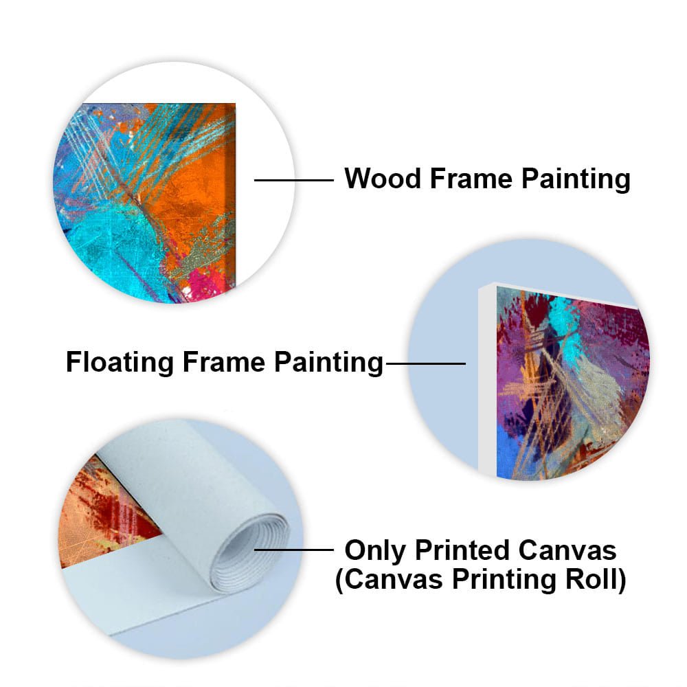 Abstract Colorful Textured Art Premium Canvas Wall Painting - Decor Smart