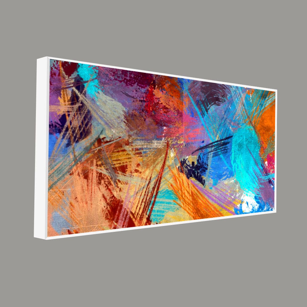 Abstract Colorful Textured Art Premium Canvas Wall Painting - Decor Smart