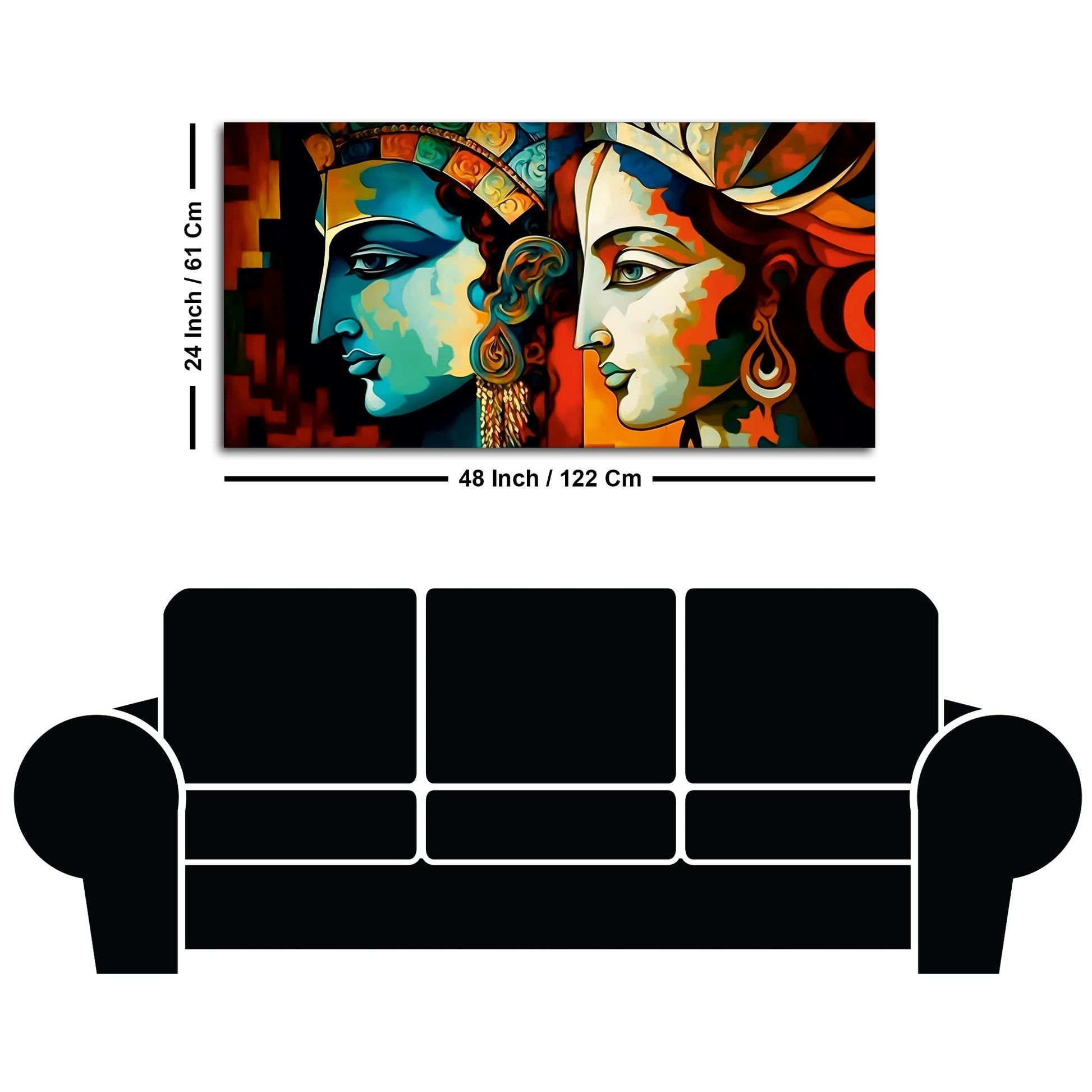 Abstract Colorful Textured Canvas Wall Painting - Decor Smart
