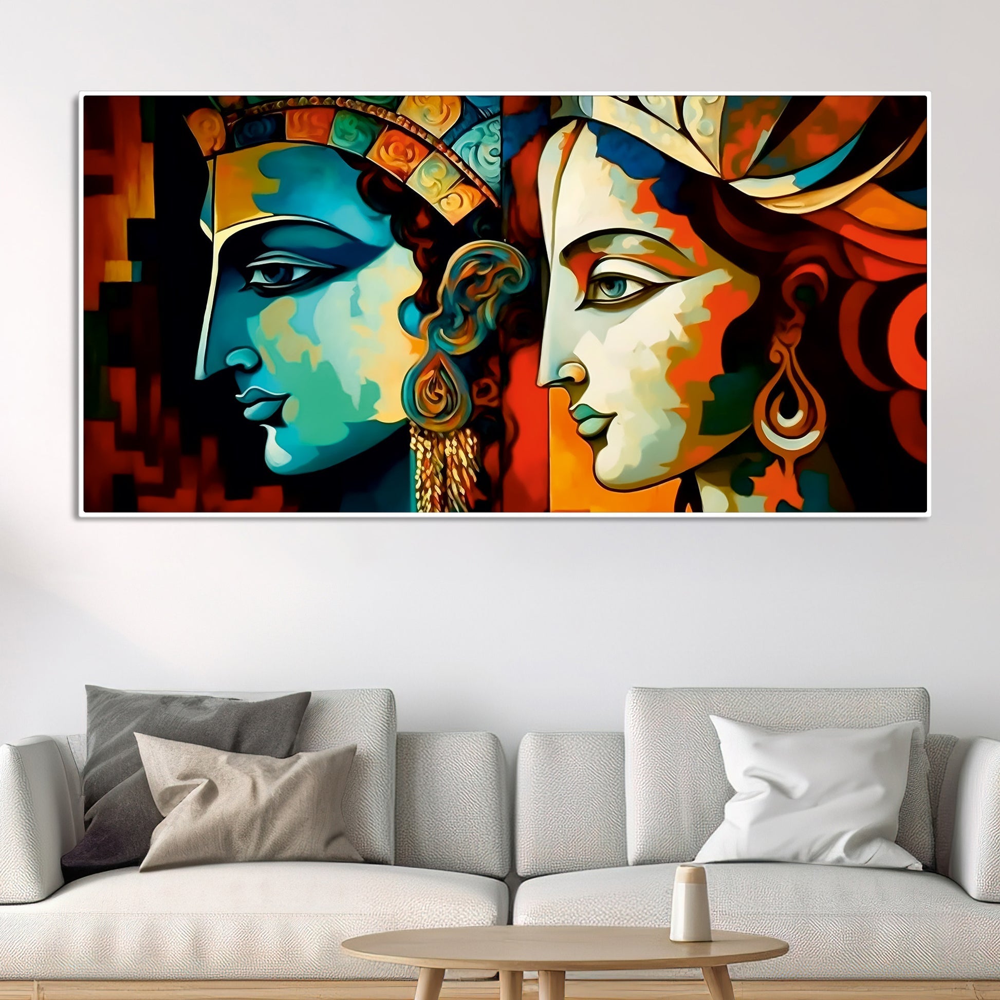 Abstract Colorful Textured Canvas Wall Painting - Decor Smart