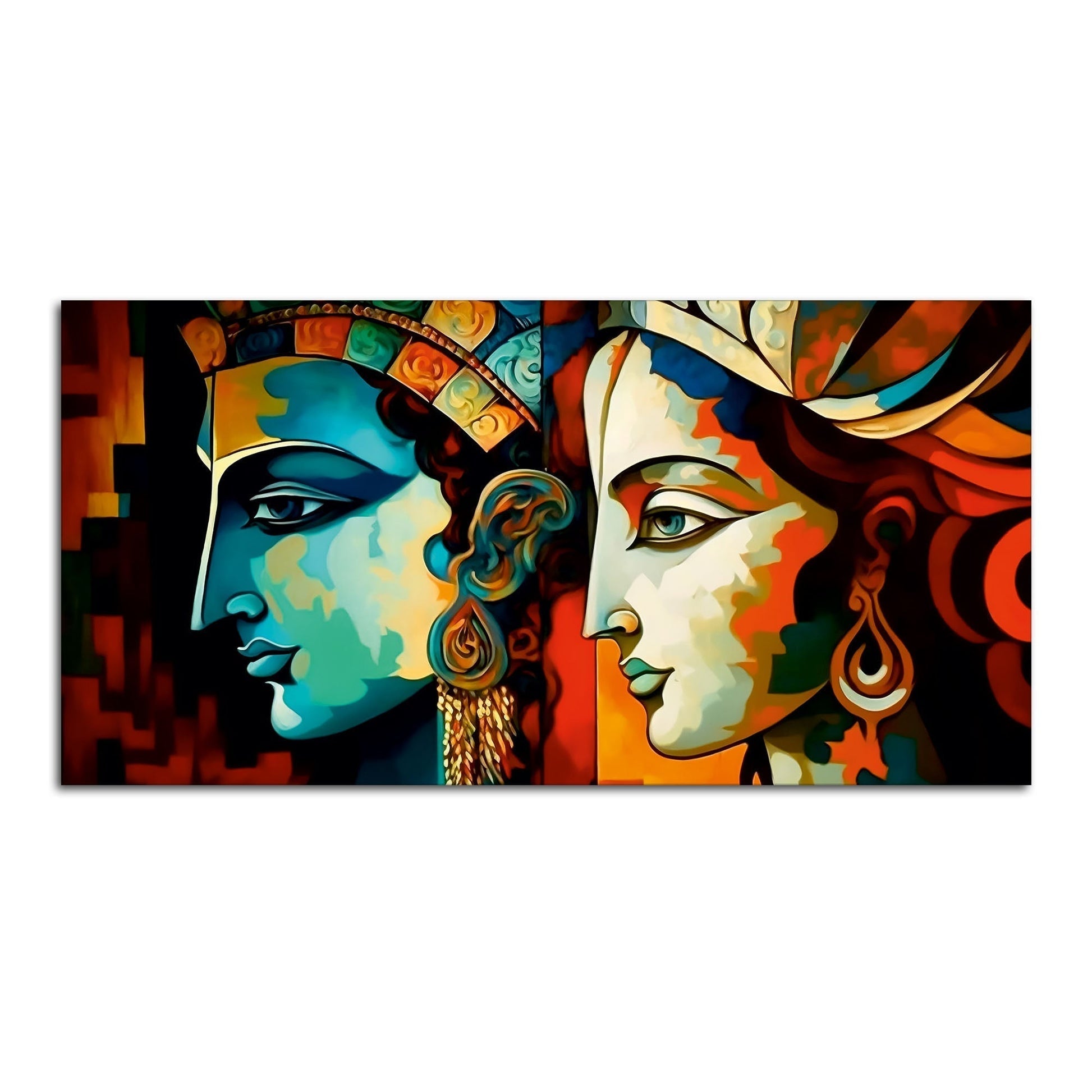 Abstract Colorful Textured Canvas Wall Painting - Decor Smart