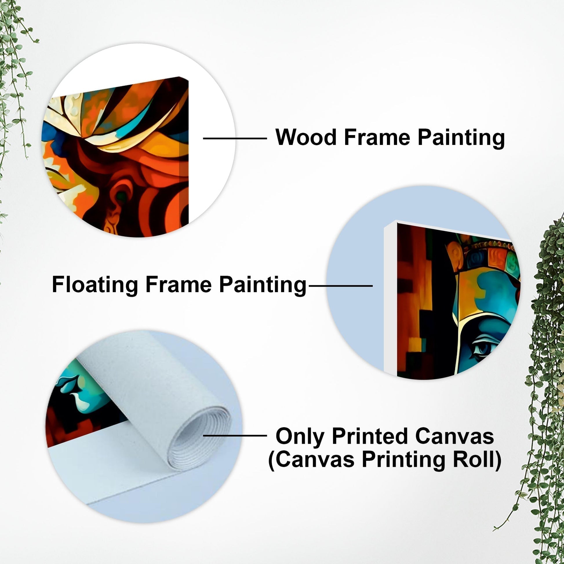 Abstract Colorful Textured Canvas Wall Painting - Decor Smart