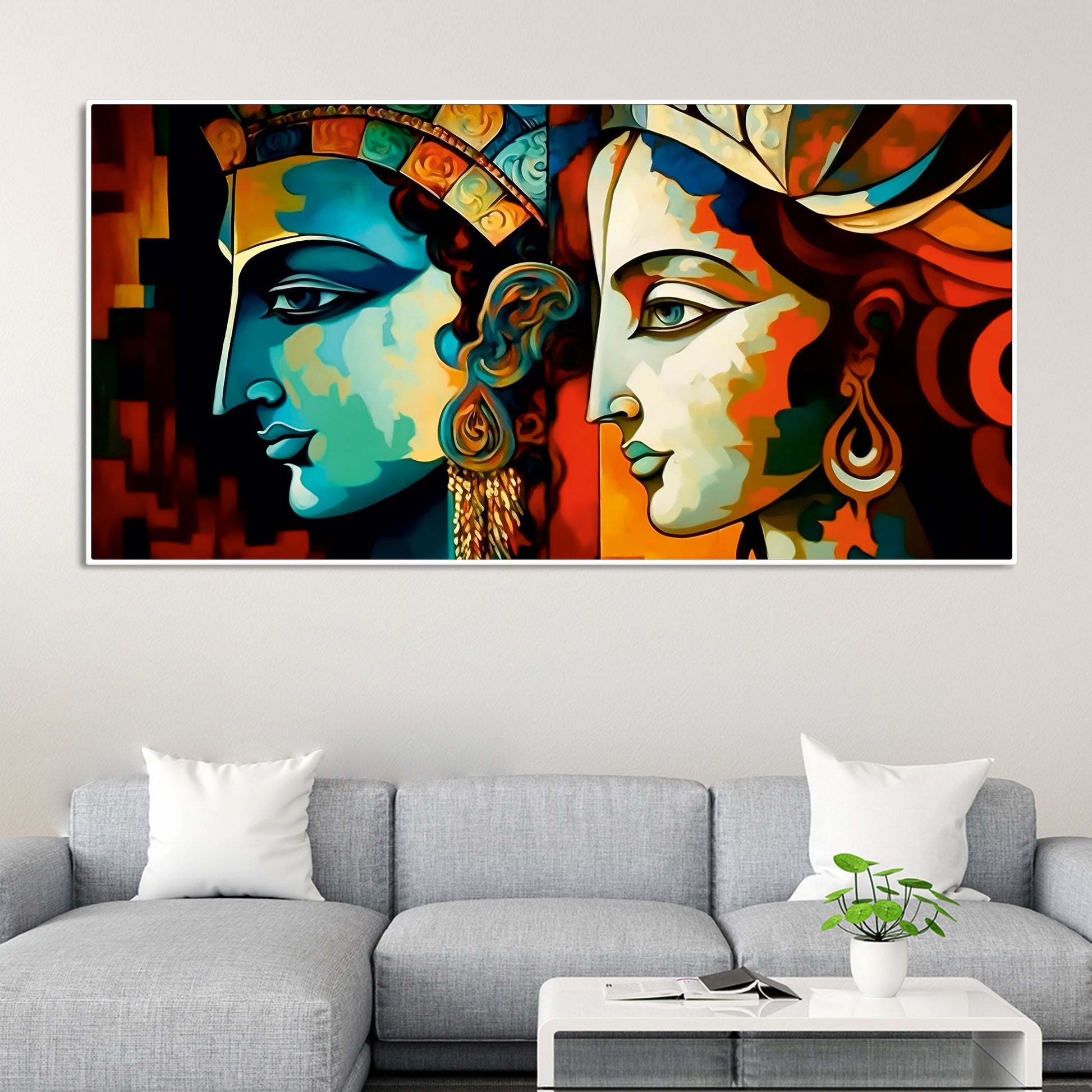 Abstract Colorful Textured Canvas Wall Painting - Decor Smart