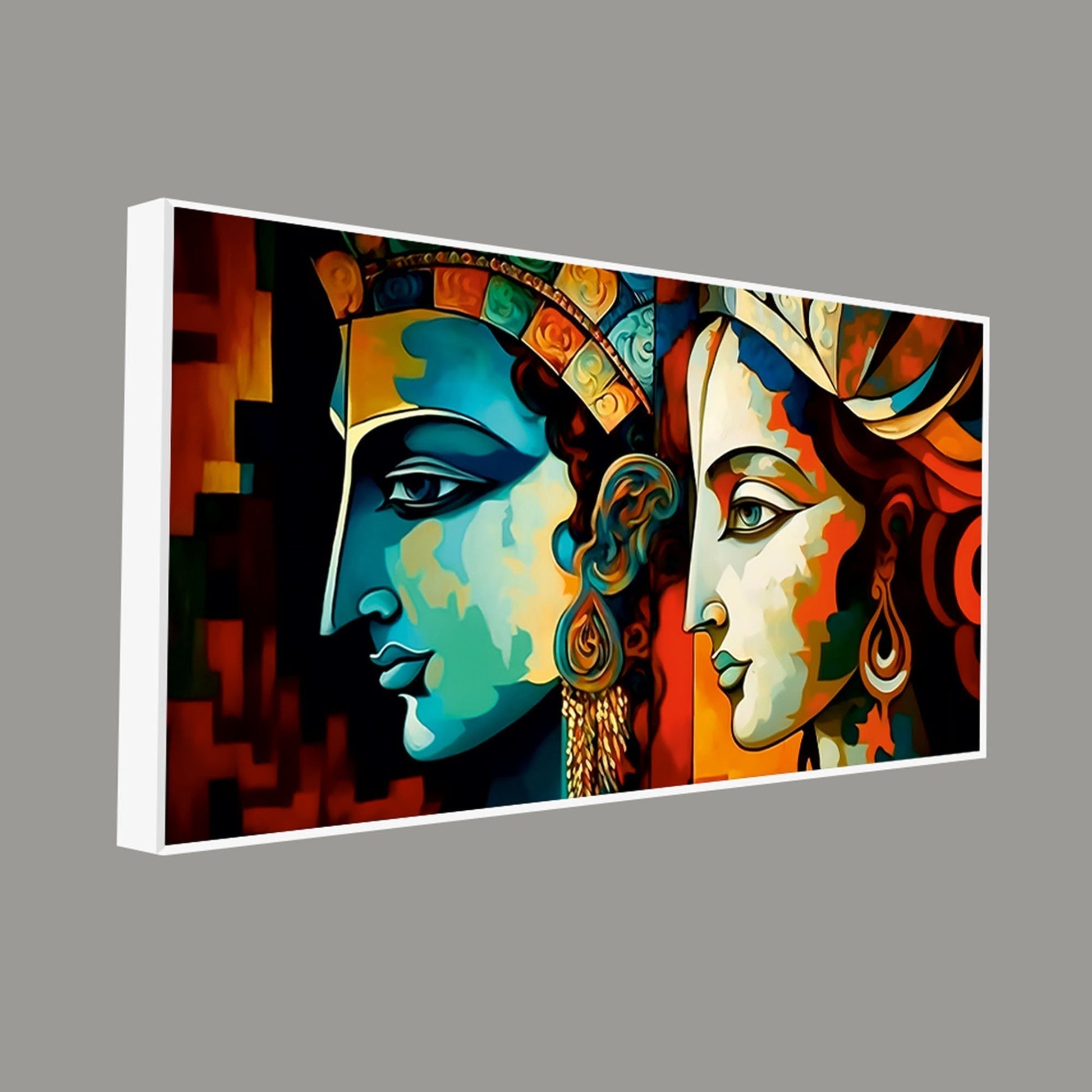 Abstract Colorful Textured Canvas Wall Painting - Decor Smart