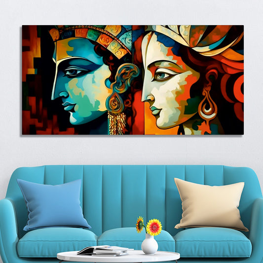 Abstract Colorful Textured Canvas Wall Painting - Decor Smart