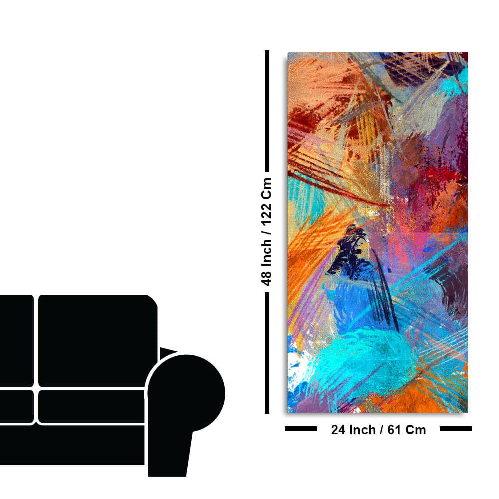 Abstract Colorful Textured Design Art Premium Canvas Wall Painting - Decor Smart