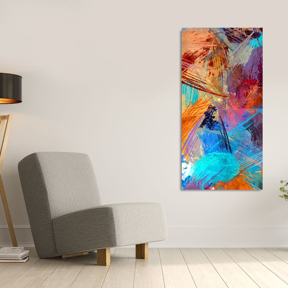 Abstract Colorful Textured Design Art Premium Canvas Wall Painting - Decor Smart