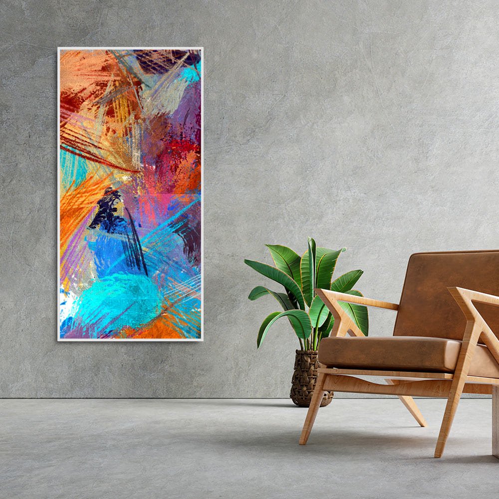 Abstract Colorful Textured Design Art Premium Canvas Wall Painting - Decor Smart