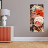Abstract Colorful Women Textured Art Canvas Wall Painting - Decor Smart
