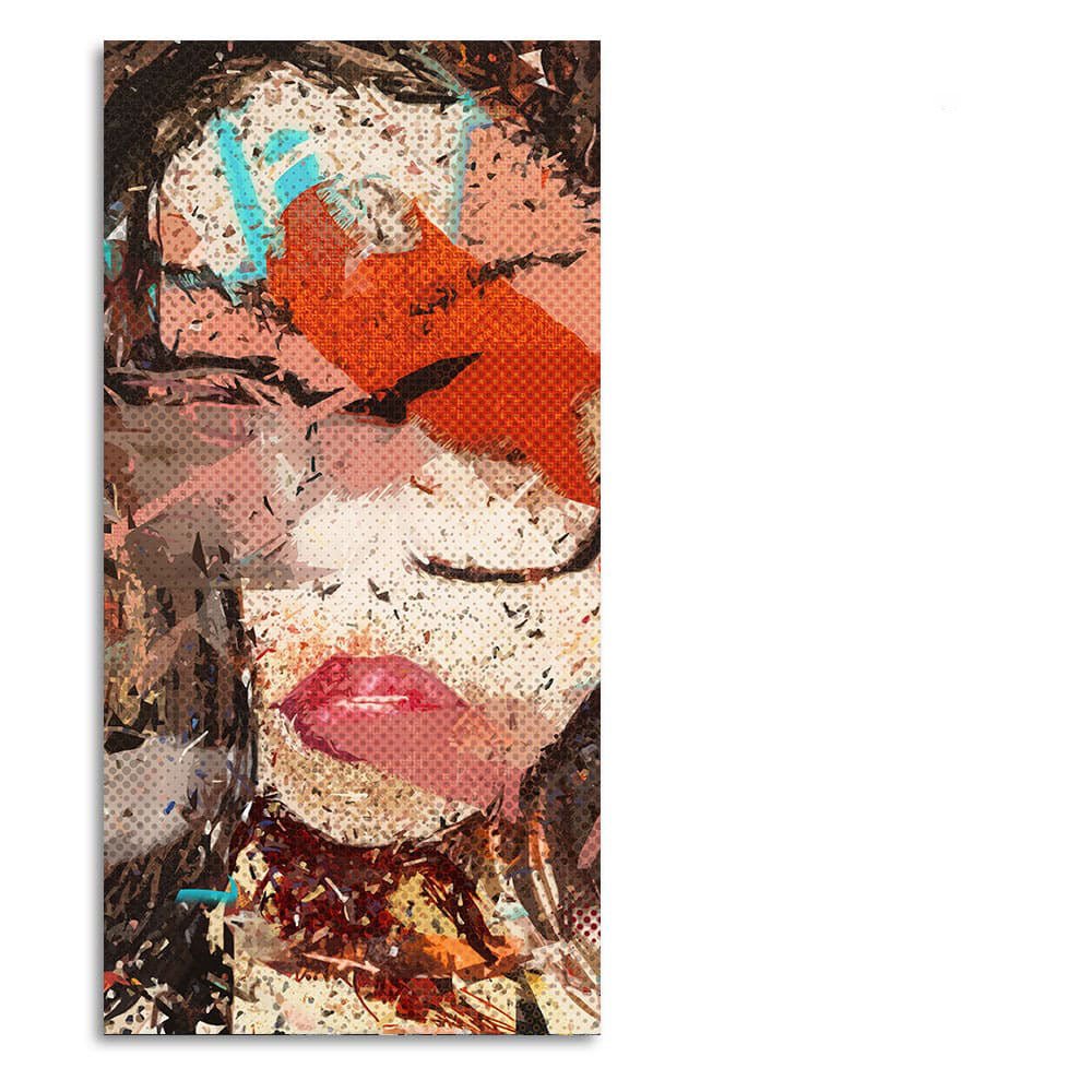Abstract Colorful Women Textured Art Canvas Wall Painting - Decor Smart