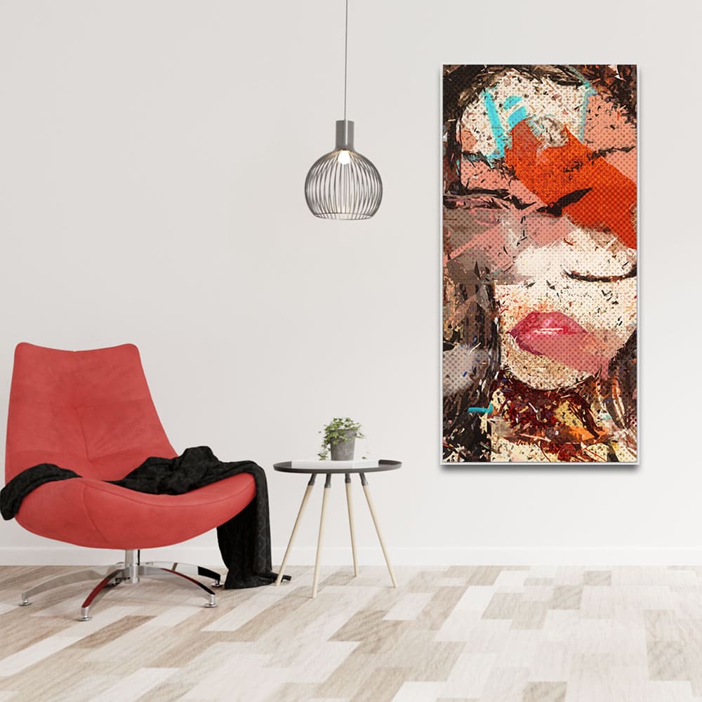 Abstract Colorful Women Textured Art Canvas Wall Painting - Decor Smart