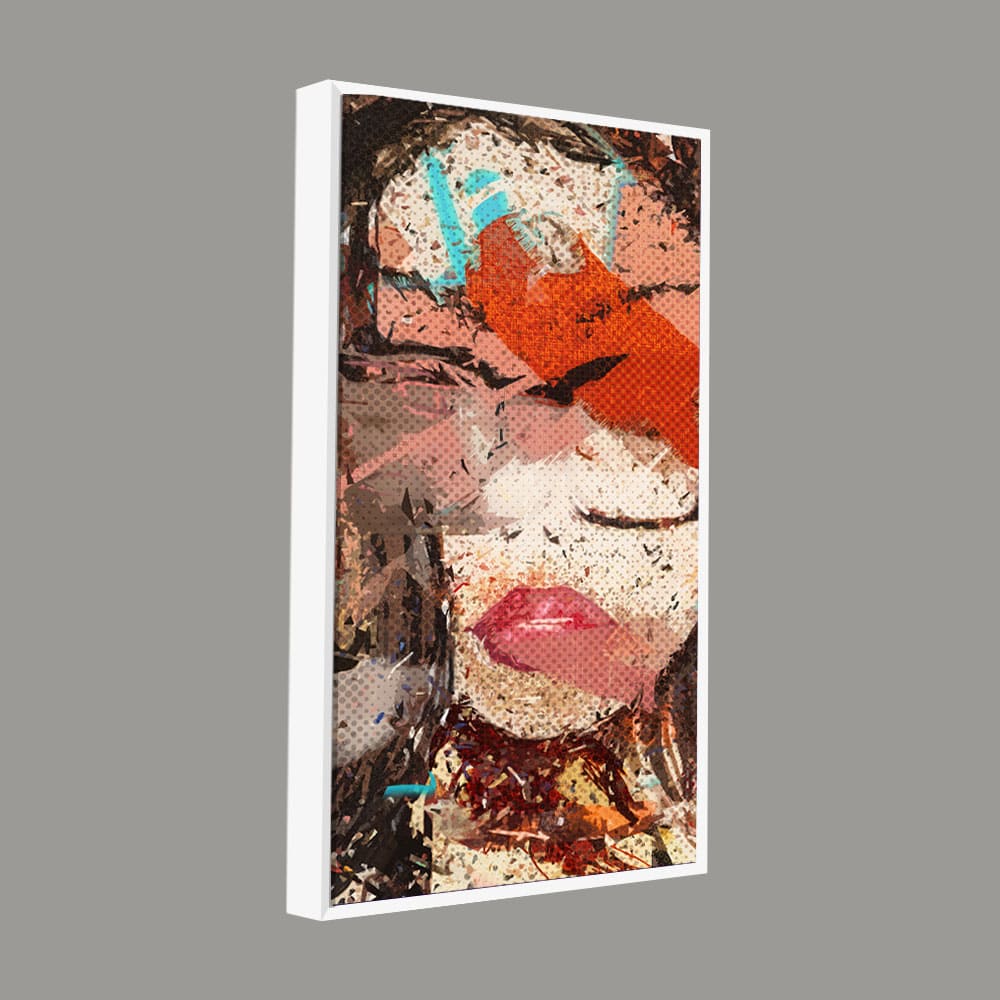Abstract Colorful Women Textured Art Canvas Wall Painting - Decor Smart