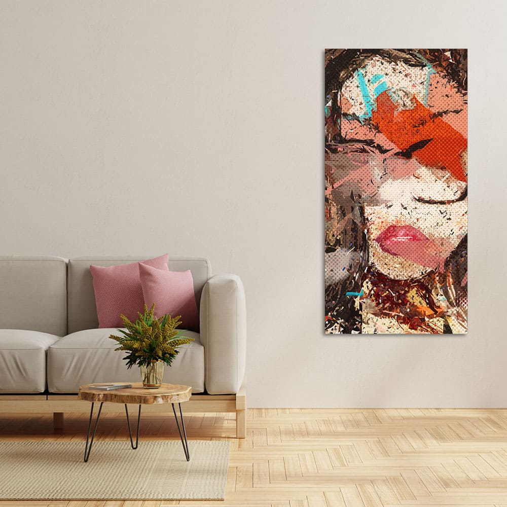 Abstract Colorful Women Textured Art Canvas Wall Painting - Decor Smart