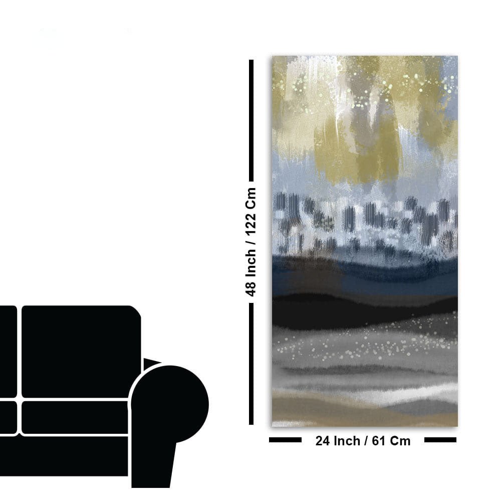 Abstract Dark Gray Splash Background Canvas Wall Painting - Decor Smart