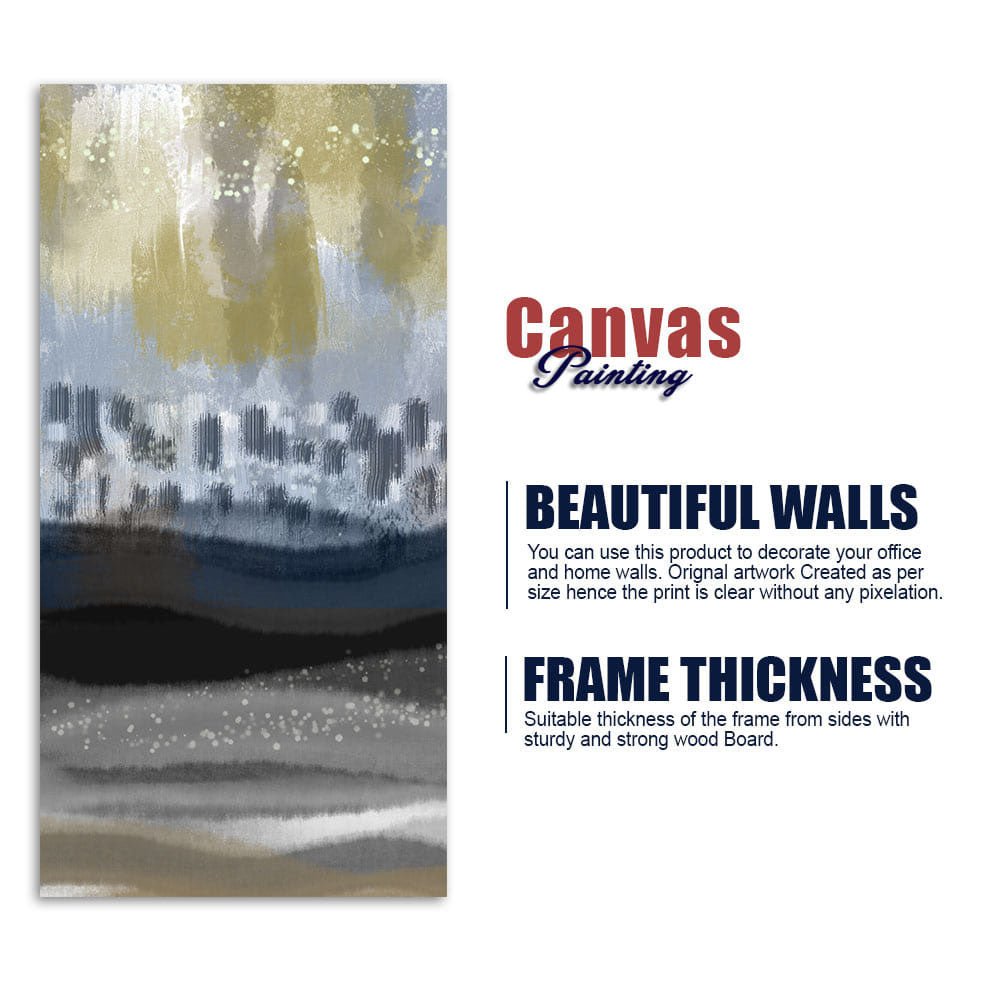 Abstract Dark Gray Splash Background Canvas Wall Painting - Decor Smart