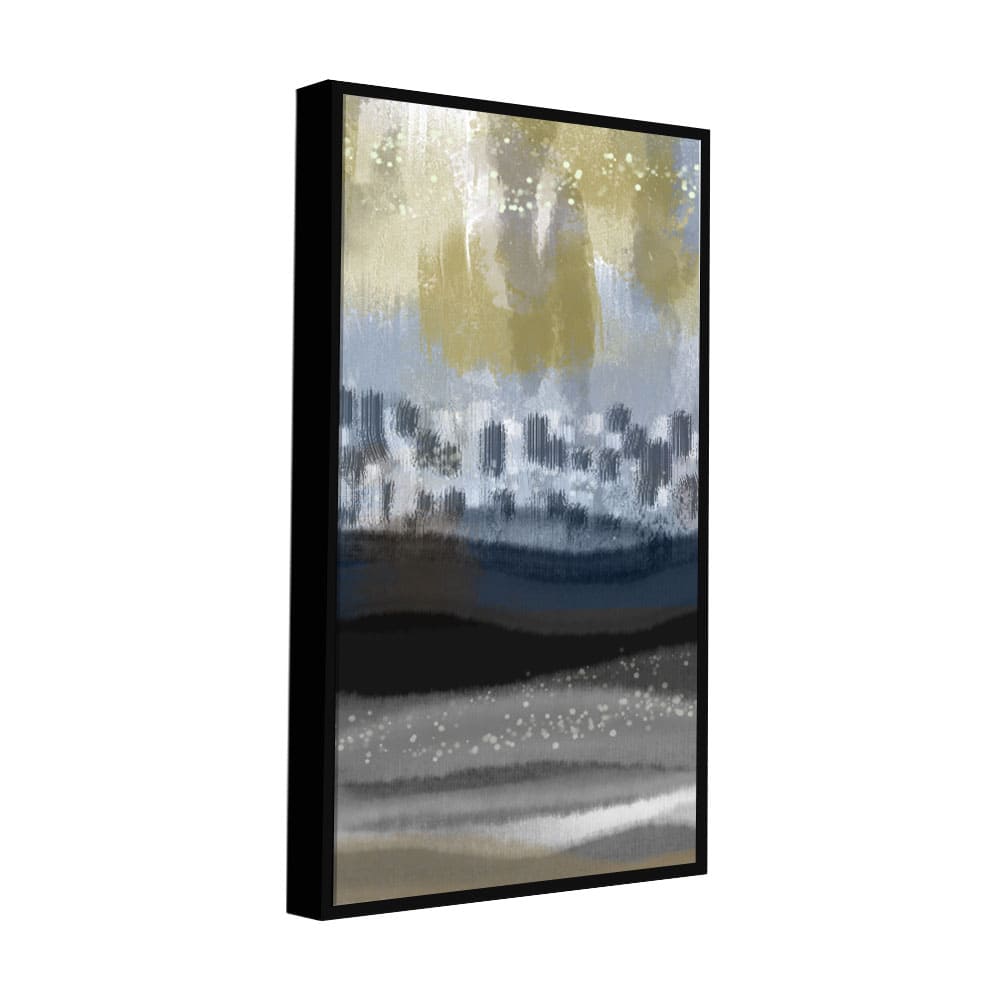 Abstract Dark Gray Splash Background Canvas Wall Painting - Decor Smart