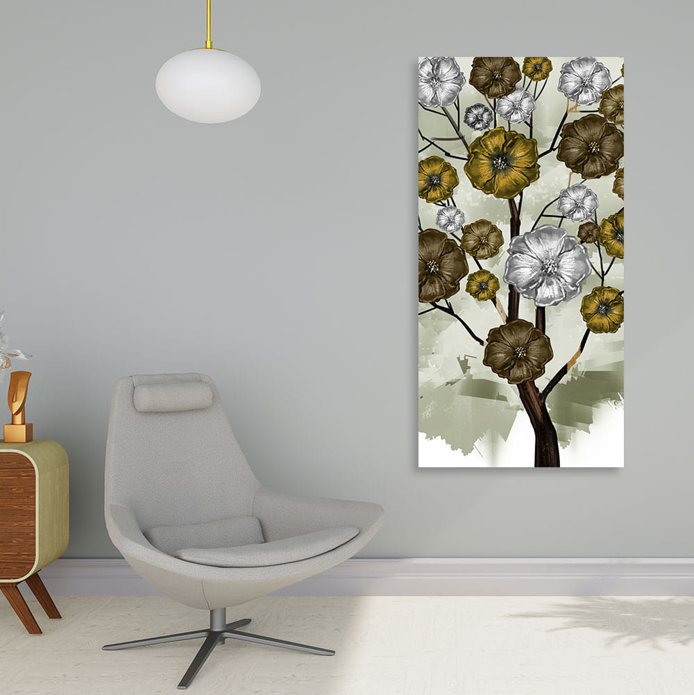 Abstract Flowers Designer Art Canvas Wall Painting - Decor Smart