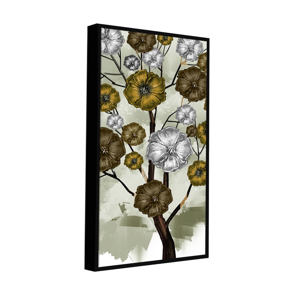 Abstract Flowers Designer Art Canvas Wall Painting - Decor Smart