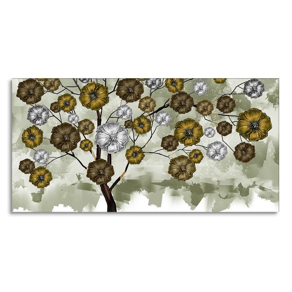 Abstract Flowers Designer Art Premium Canvas Wall Painting - Decor Smart