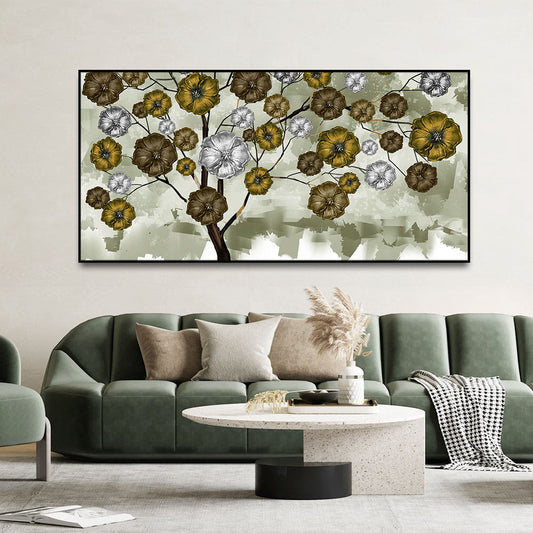 Abstract Flowers Designer Art Premium Canvas Wall Painting - Decor Smart