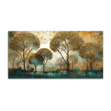 Abstract Forest Tree Artistic Art Canvas Wall Painting - Decor Smart