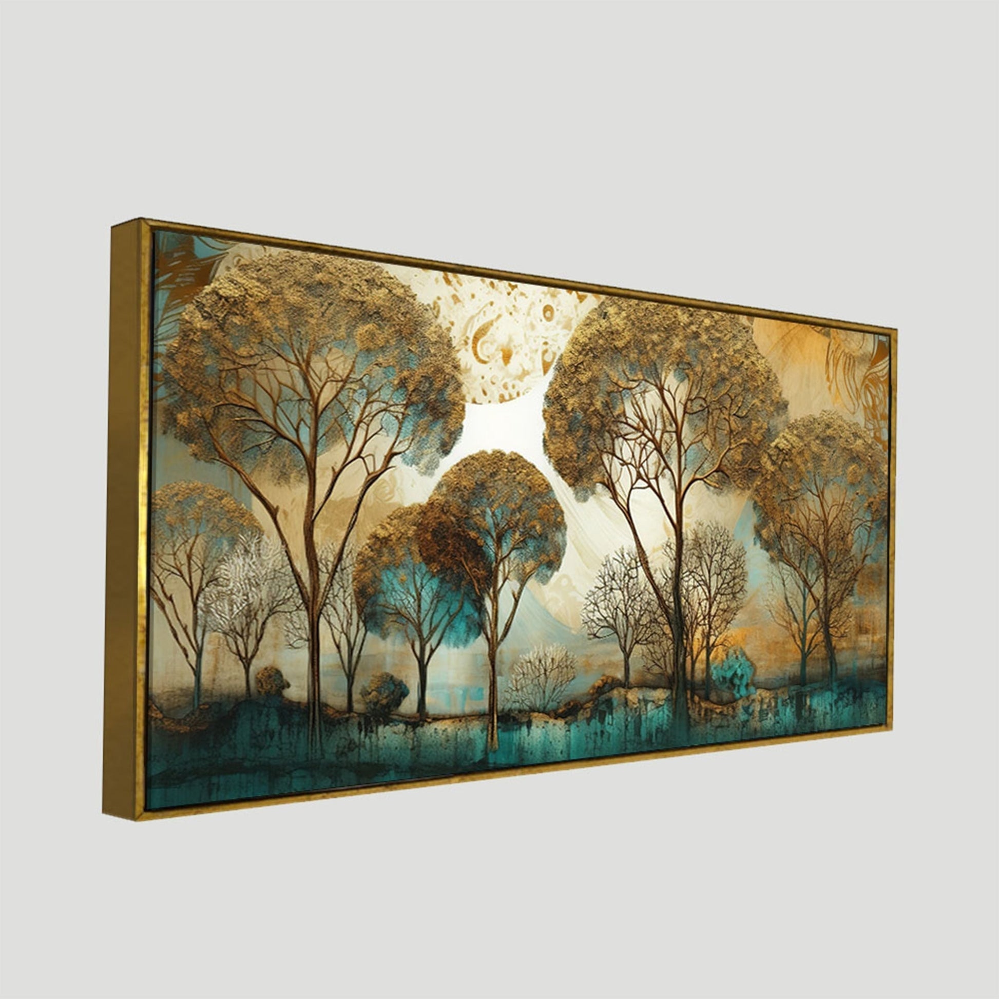 Abstract Forest Tree Artistic Art Canvas Wall Painting - Decor Smart
