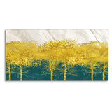 Abstract Forest with Golden Tree Premium Canvas Wall Painting - Decor Smart