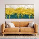 Abstract Forest with Golden Tree Premium Canvas Wall Painting - Decor Smart