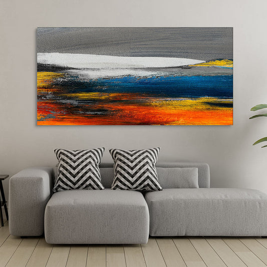 Abstract Gold Colorful Texture Art Canvas Wall Painting | Decor Smart