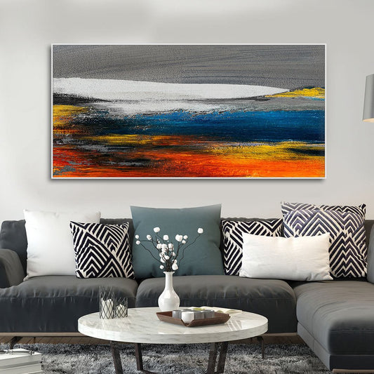 Abstract Gold Colorful Texture Art Canvas Wall Painting | Decor Smart