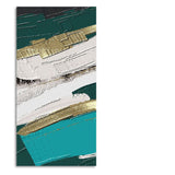 Abstract Golden and White Textured Canvas Wall Painting - Decor Smart