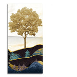 Abstract Golden Tree Premium Canvas Wall Painting - Decor Smart