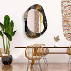Abstract Irregular Acrylic Wall Mirror with Smoky Frame