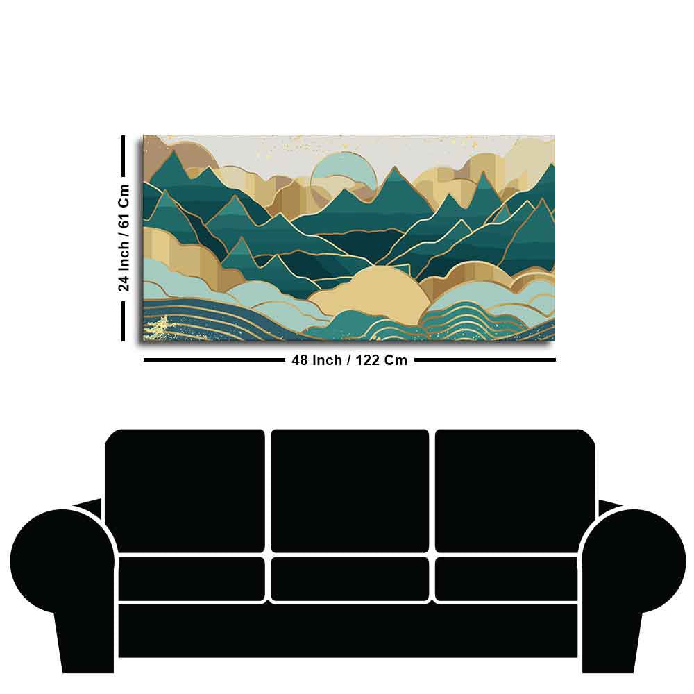 Abstract Mountains Luxurious Pattern Wall Painting - Decor Smart
