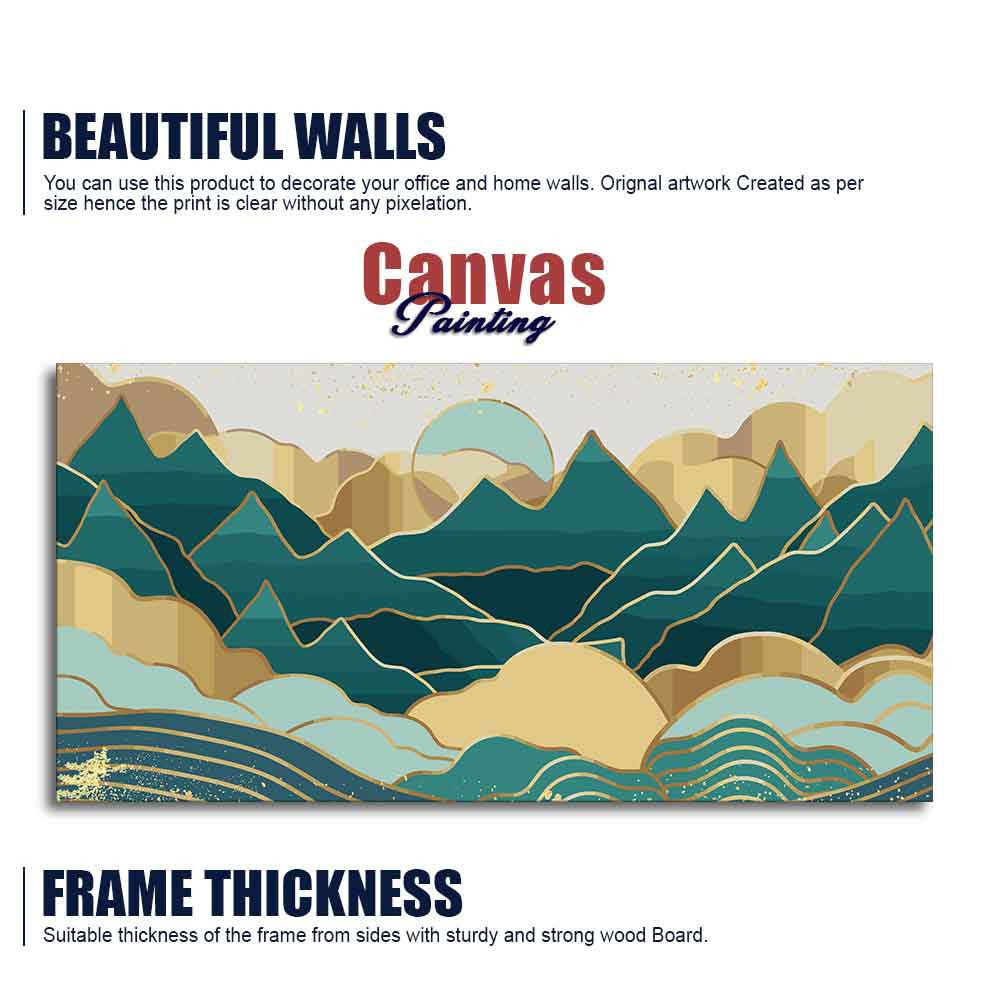 Abstract Mountains Luxurious Pattern Wall Painting - Decor Smart