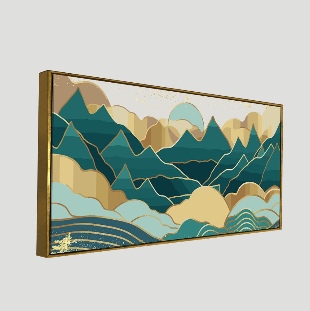 Abstract Mountains Luxurious Pattern Wall Painting - Decor Smart