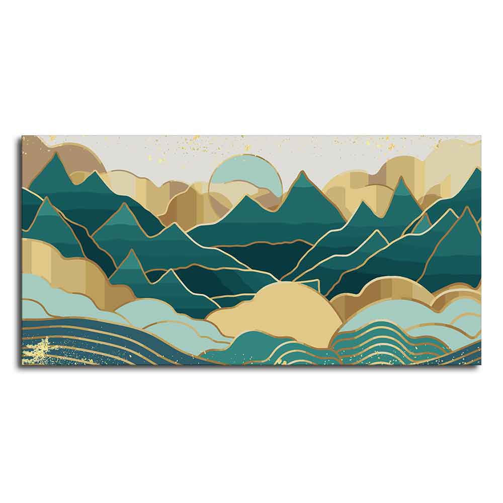 Abstract Mountains Luxurious Pattern Wall Painting - Decor Smart