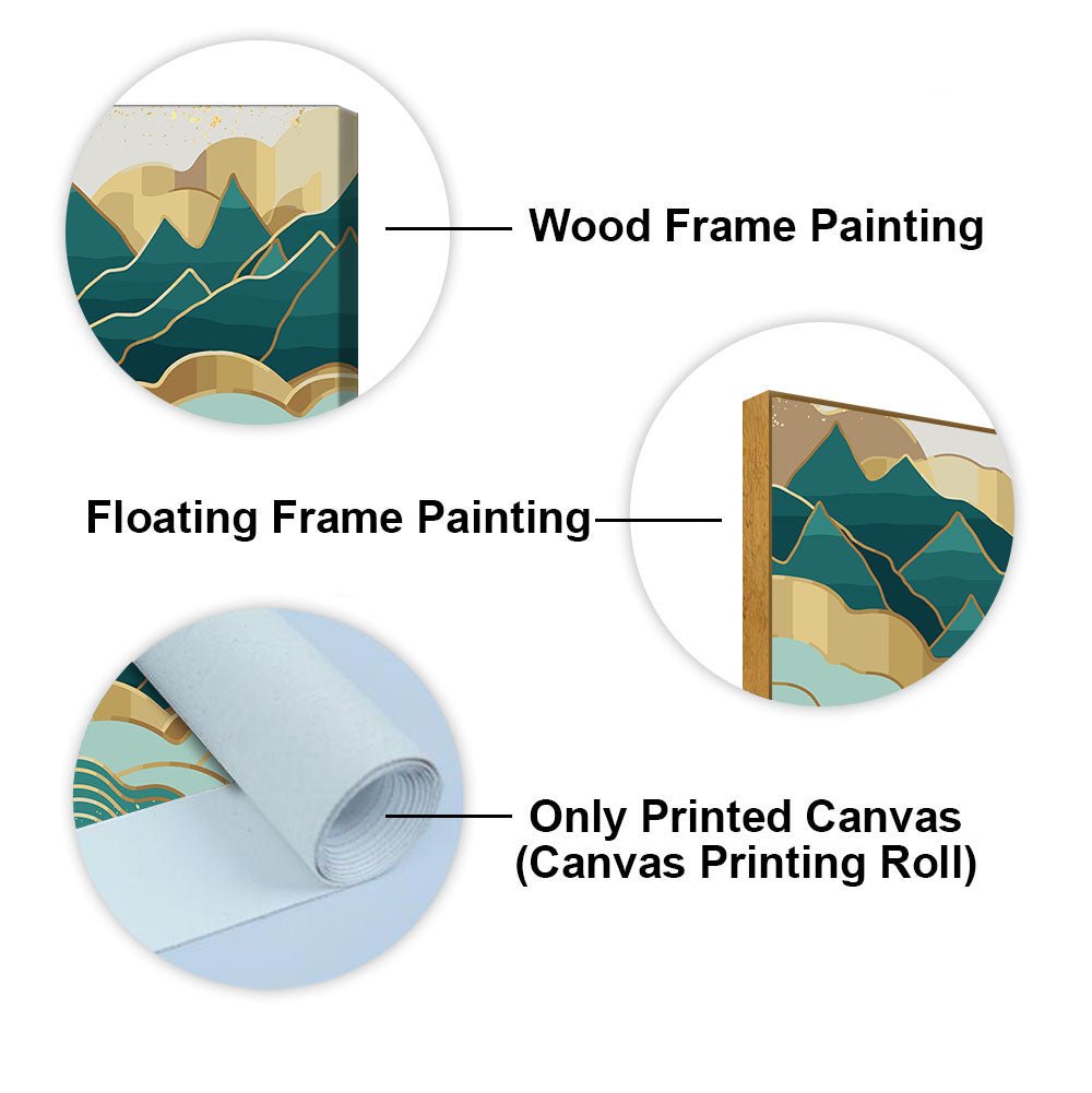 Abstract Mountains Luxurious Pattern Wall Painting - Decor Smart