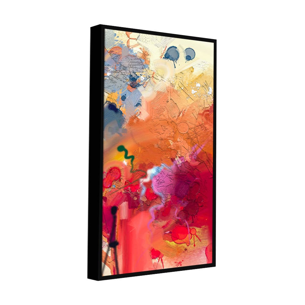 Abstract Orange Multicolor Pink Art Premium Canvas Wall Painting - Decor Smart