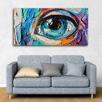 Abstract Picture of a Beautiful Girl's Eye Canvas Wall Painting
