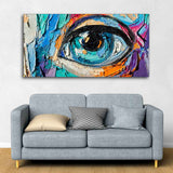 Abstract Picture of a Beautiful Girl's Eye Canvas Wall Painting - Decor Smart