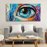 Abstract Picture of a Beautiful Girl's Eye Canvas Wall Painting - Decor Smart