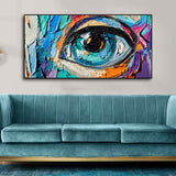 Abstract Picture of a Beautiful Girl's Eye Canvas Wall Painting - Decor Smart